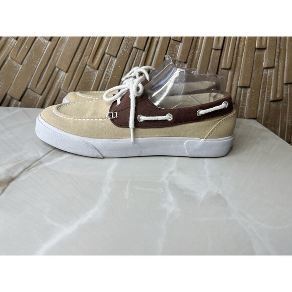 Ralph Lauren breeana Beige Canvas Boat shoes Loafers  sz 8.5 B Sneakers Women